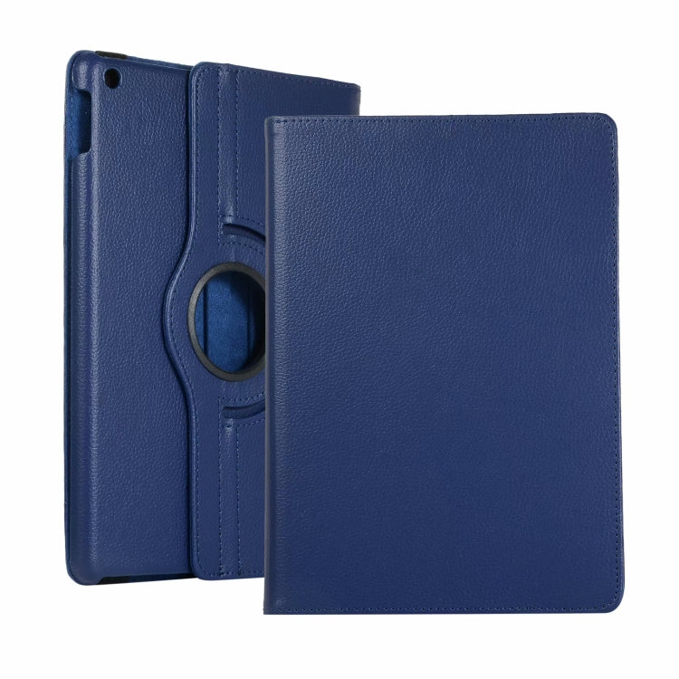 For iPad 10.2 / iPad Air 2019 10.5 / iPad 10.2 2020 Litchi Texture Horizontal Flip 360 Degrees Rotation Leather Case