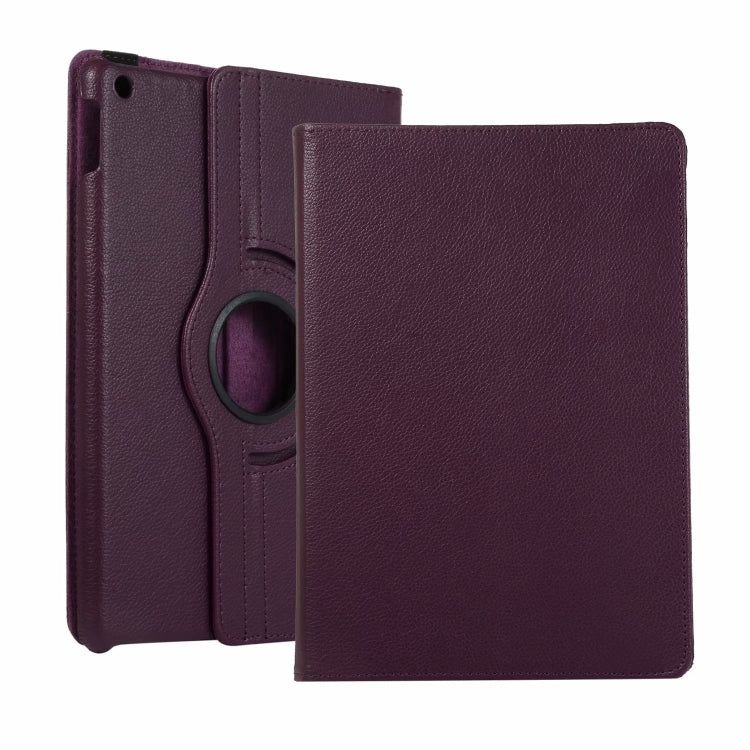 For iPad 10.2 / iPad Air 2019 10.5 / iPad 10.2 2020 Litchi Texture Horizontal Flip 360 Degrees Rotation Leather Case