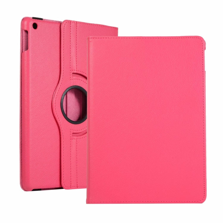 For iPad 10.2 / iPad Air 2019 10.5 / iPad 10.2 2020 Litchi Texture Horizontal Flip 360 Degrees Rotation Leather Case