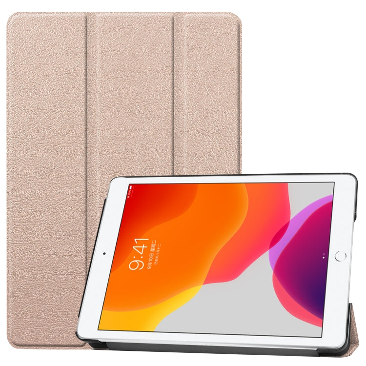For iPad 10.2 Custer Texture Horizontal Flip Smart PU Leather Case with Sleep / Wake-up Function & Three-folding Holder