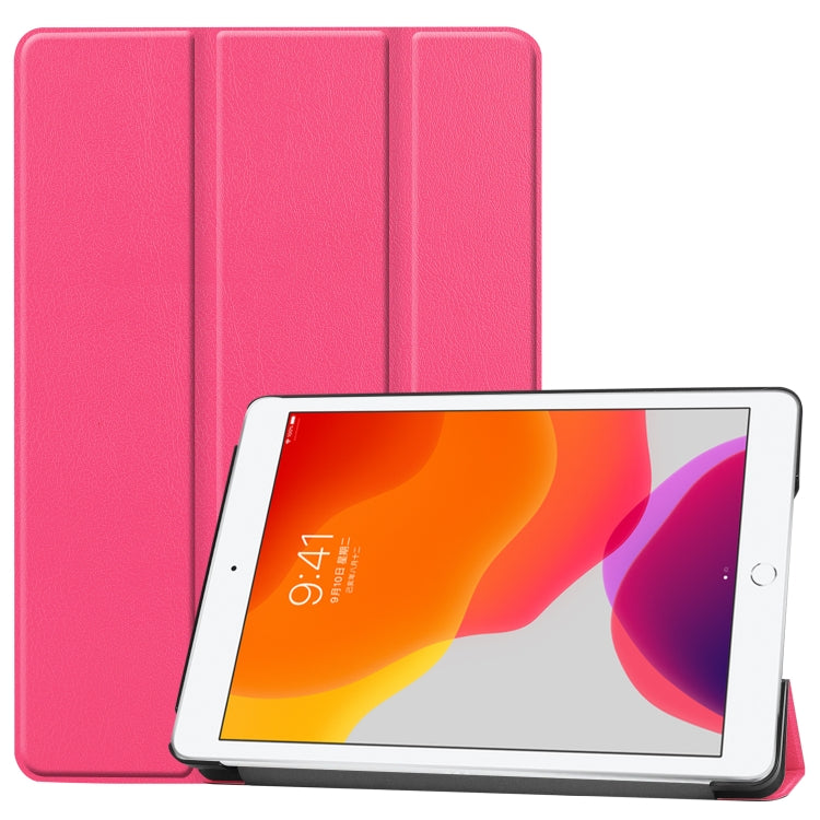 For iPad 10.2 Custer Texture Horizontal Flip Smart PU Leather Case with Sleep / Wake-up Function & Three-folding Holder