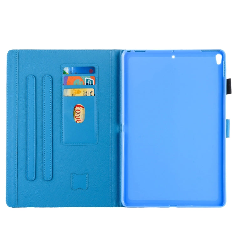 Étui en cuir à rabat horizontal pour iPad Pro 10,5 pouces avec support à 3 vitesses et emplacements pour cartes, pour iPad Pro 10,5 pouces