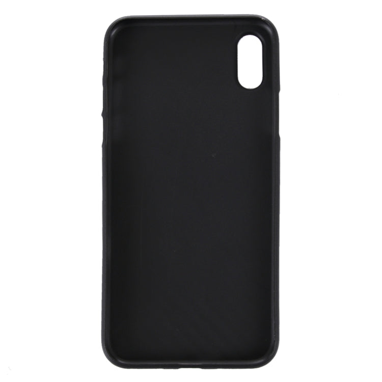 For iPhone X / XS Carbon Fibre Texture PP Protective Back Cover Case, For X