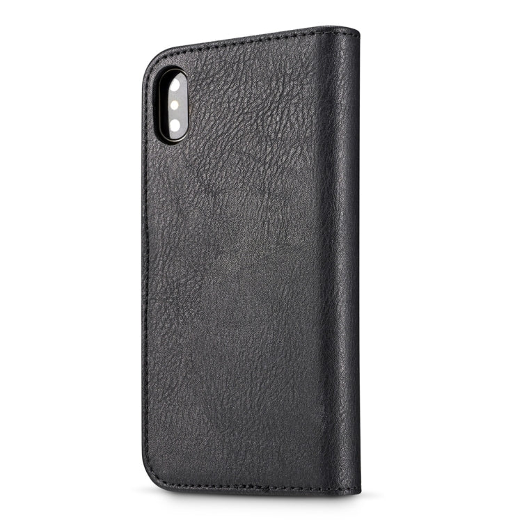 For iPhone X / XS DG.MING Crazy Horse Texture Horizontal Flip Detachable Magnetic Protective Case with Holder & Card Slots & Wallet, iPhone X, For X, iPhone X