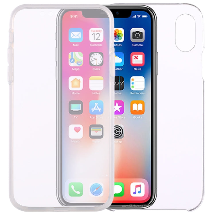 Para iPhone X/XS 0,75 mm Funda de PC + TPU transparente ultrafina de doble cara, para X