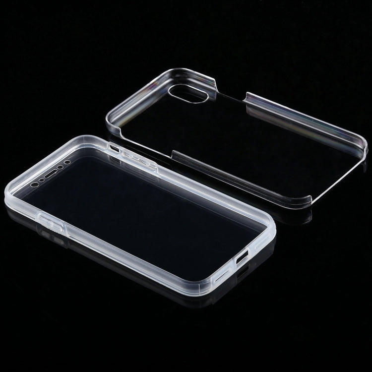 Para iPhone X/XS 0,75 mm Funda de PC + TPU transparente ultrafina de doble cara, para X
