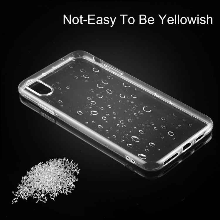 For iPhone XS 50pcs 0.75mm TPU Ultra-thin Transparent Case