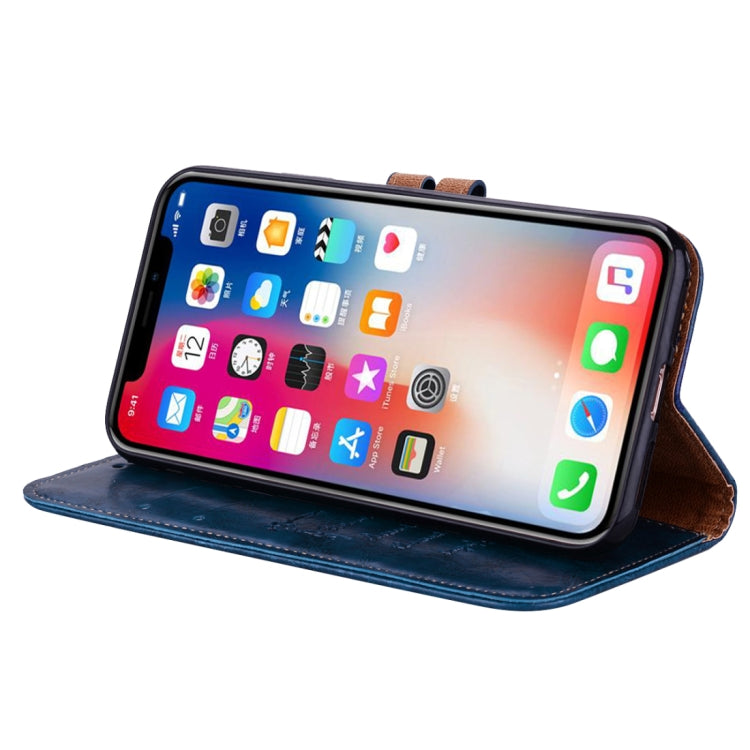 For iPhone X / XS Business Style Oil Wax Texture Horizontal Flip Leather Case with Holder & Card Slots & Wallet, For iPhone X