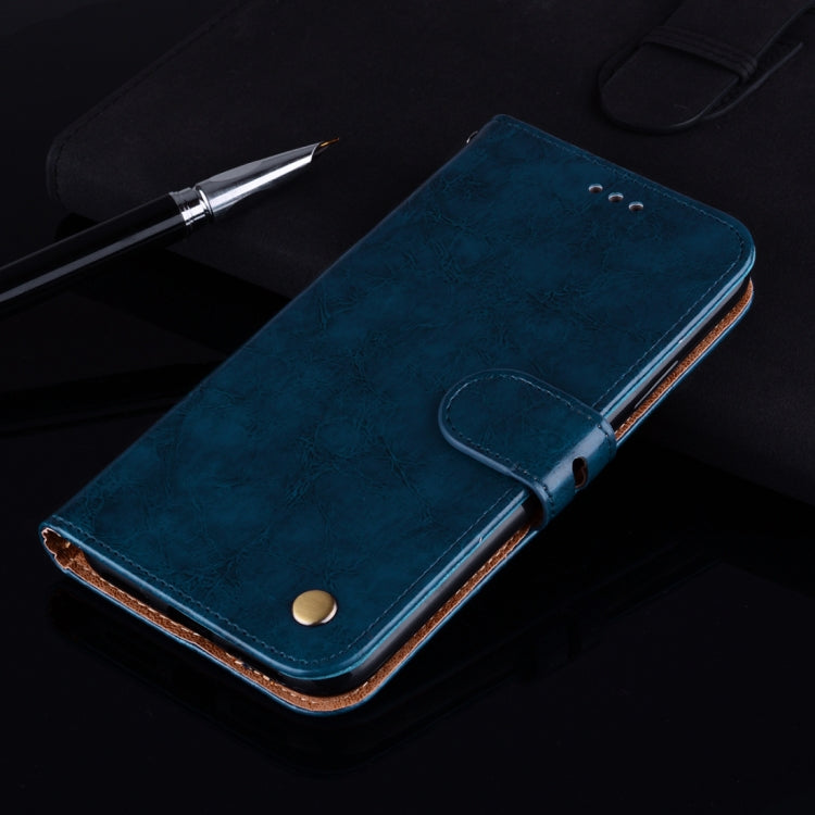 For iPhone X / XS Business Style Oil Wax Texture Horizontal Flip Leather Case with Holder & Card Slots & Wallet, For iPhone X