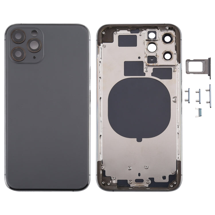 Coque arrière avec plateau pour carte SIM, touches latérales et objectif d'appareil photo pour iPhone 11 Pro, pour iPhone 11 Pro (objectif d'appareil photo), pour iPhone 11 Pro (avec objectif d'appareil photo)