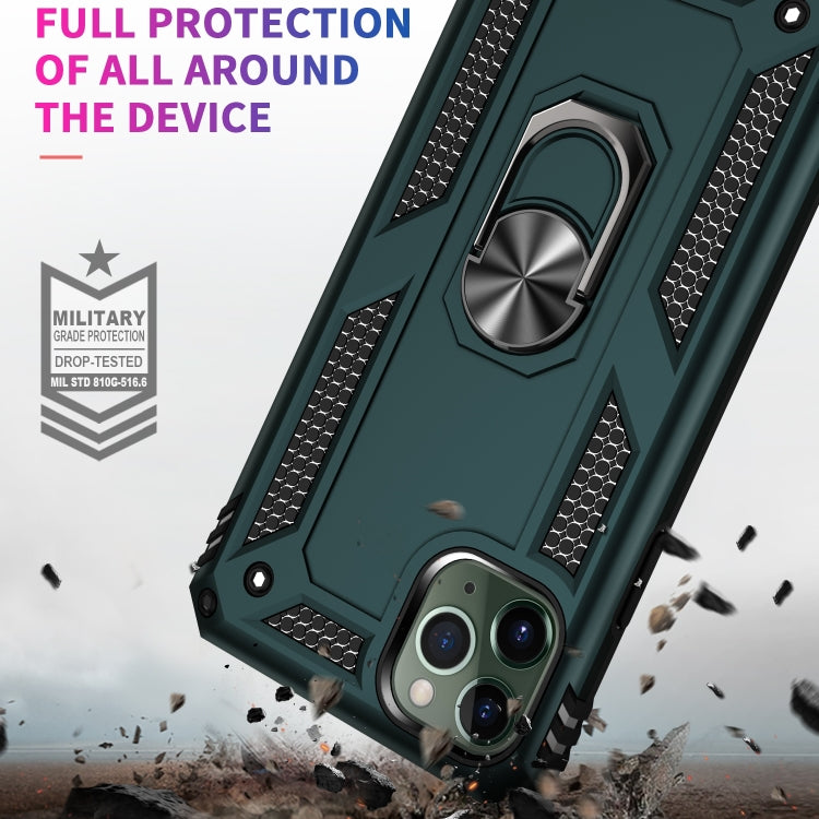 Funda protectora de TPU + PC a prueba de golpes para iPhone 11 Pro, con soporte giratorio de 360 grados.