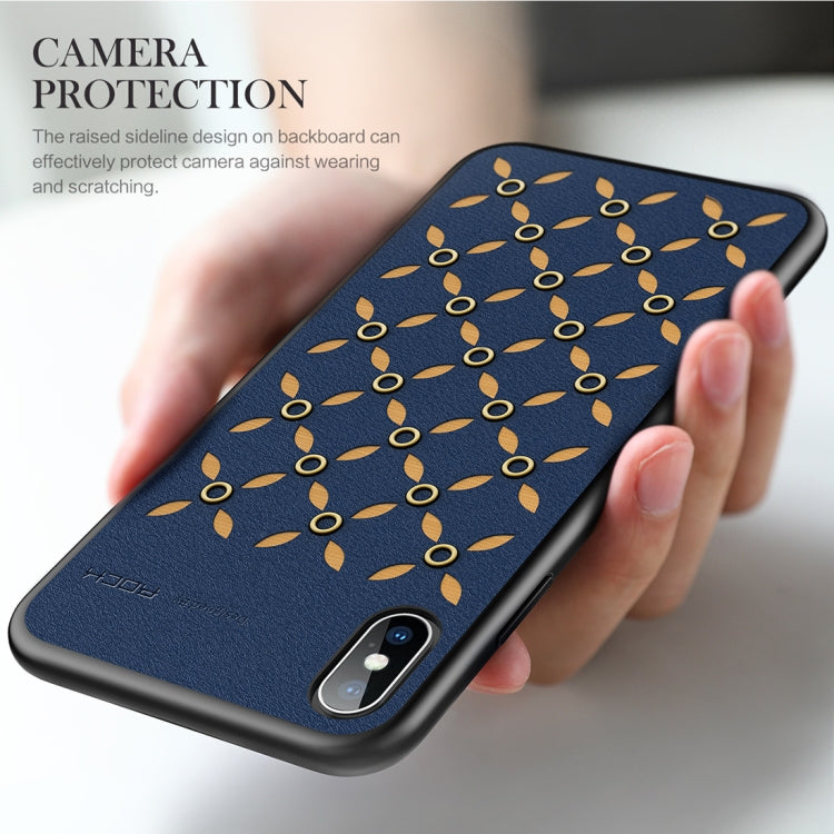 Coque de protection ROCK Origin Series Business en TPU et PU pour iPhone XS Max