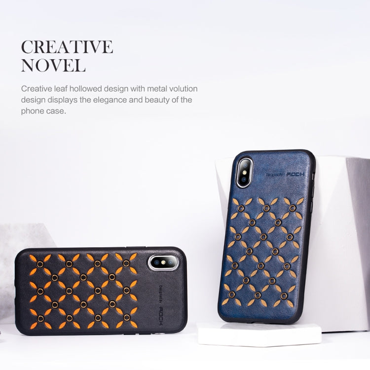 Coque de protection ROCK Origin Series Business en TPU et PU pour iPhone XS Max