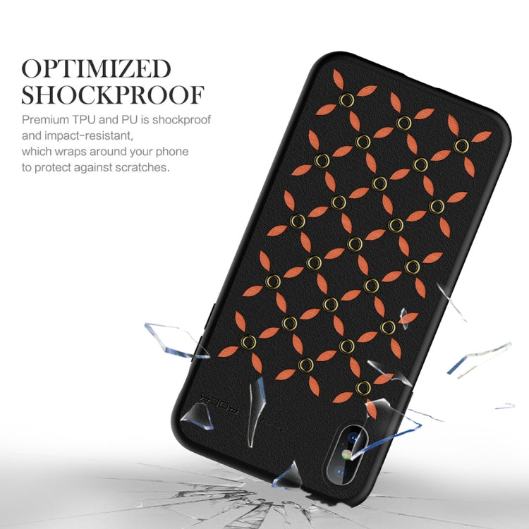 Coque de protection ROCK Origin Series Business en TPU et PU pour iPhone XS Max