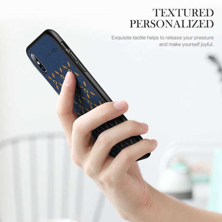 Funda protectora de TPU + PU para iPhone XS Max ROCK Origin Series Business, para XS Max