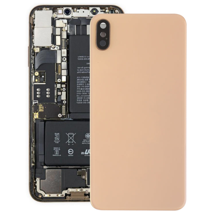Battery Back Cover with Back Camera Bezel & Lens & Adhesive for iPhone XS Max, For iPhone XS Max with Adhesive
