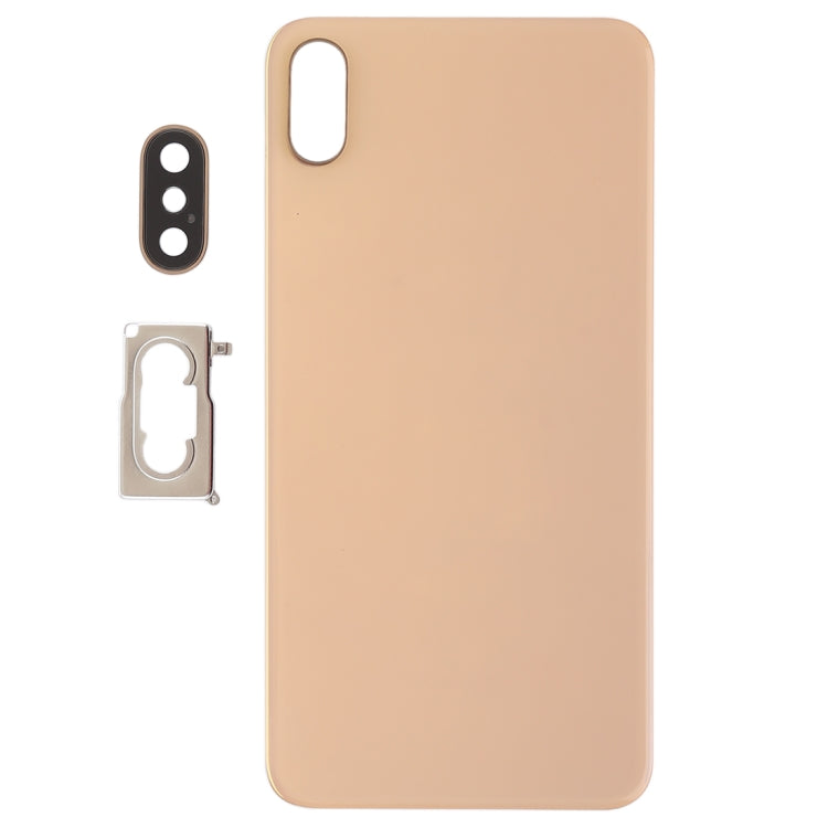 Battery Back Cover with Back Camera Bezel & Lens & Adhesive for iPhone XS Max, For iPhone XS Max with Adhesive
