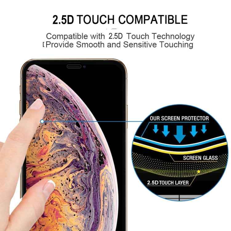 For iPhone XS Max 9H 2.5D Ultrathin Silk-screen Carbon Fiber Full Screen Protector Film