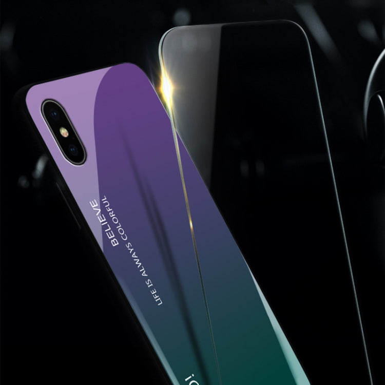 Funda de vidrio con degradado de color para iPhone XS Max