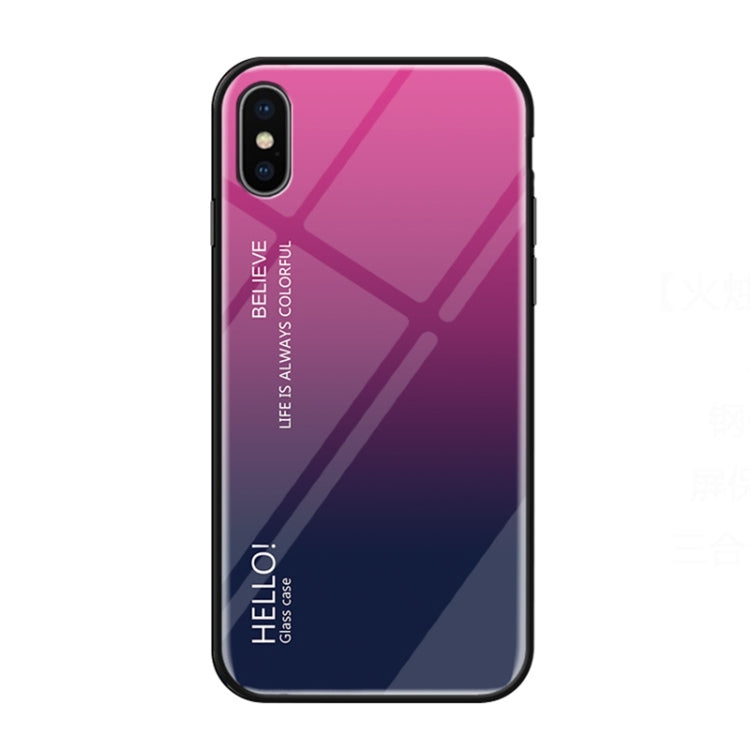 Funda de vidrio con degradado de color para iPhone XS Max
