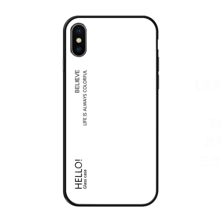 Funda de vidrio con degradado de color para iPhone XS Max