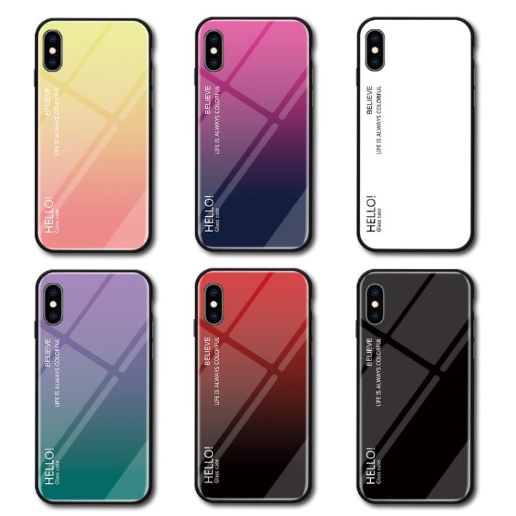 Funda de vidrio con degradado de color para iPhone XS Max