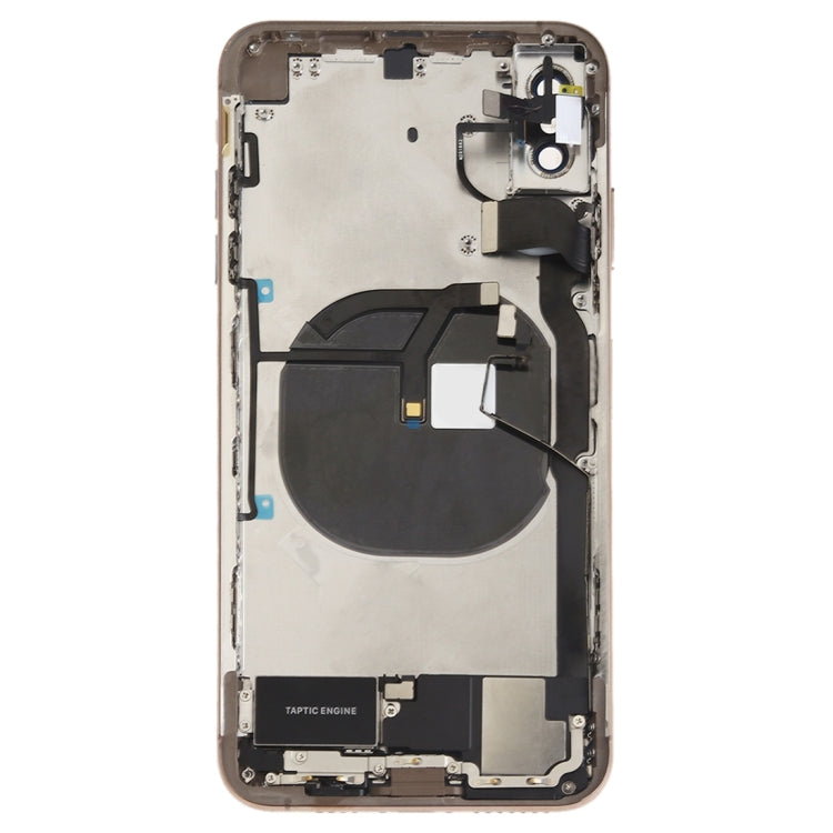 Battery Back Cover Assembly (with Side Keys & Speaker Ringer Buzzer & Motor & Camera Lens & Card Tray & Power Button + Volume Button + Charging Port + Signal Flex Cable & Wireless Charging Module) for iPhone XS Max