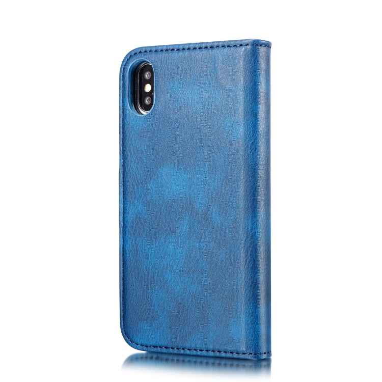 For iPhone XS Max DG.MING Crazy Horse Texture Flip Detachable Magnetic Leather Case with Holder & Card Slots & Wallet
