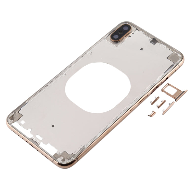 Transparent Back Cover with Camera Lens & SIM Card Tray & Side Keys for iPhone XS Max