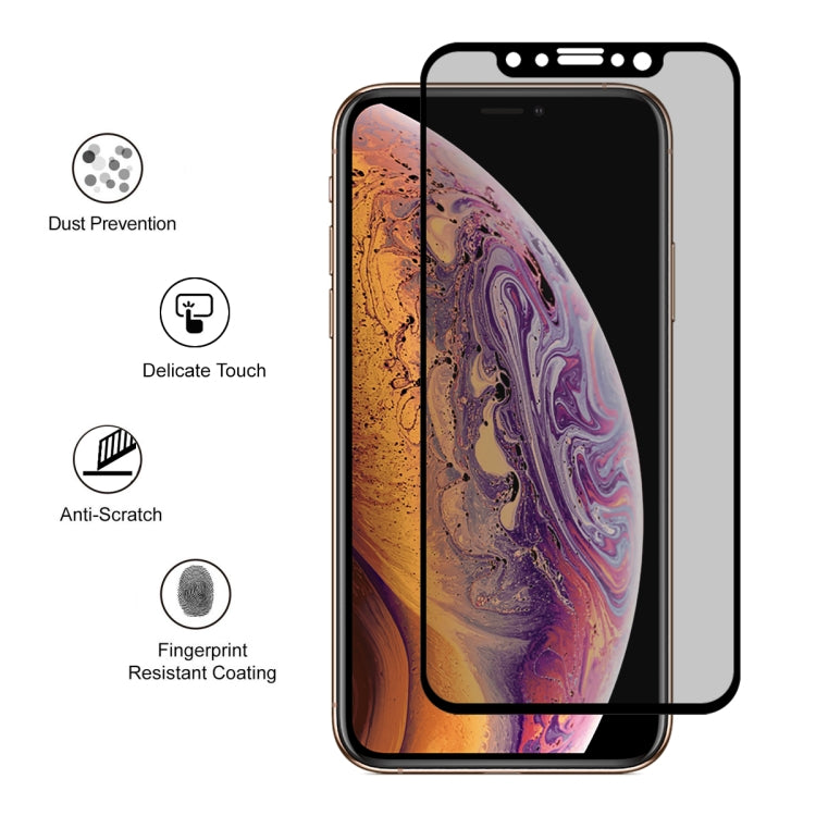 ENKAY Hat-Prince - Película de vidrio templado de pantalla completa antirreflejo 9H 6D de 0,26 mm para iPhone XS Max