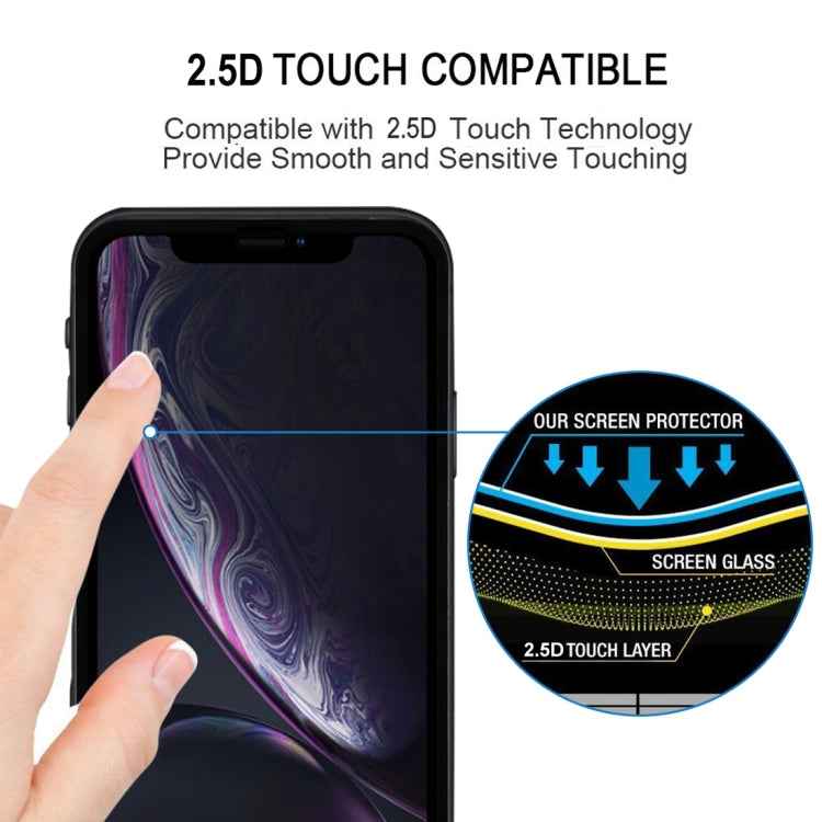 For iPhone 11 / XR 9H 2.5D Ultrathin Silk-screen Carbon Fiber Full Screen Protector Film