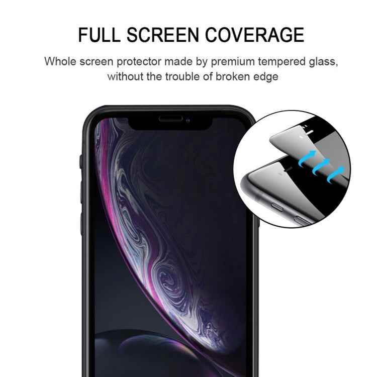 For iPhone 11 / XR Full Glue Silk Print Full Screen Tempered Glass Film