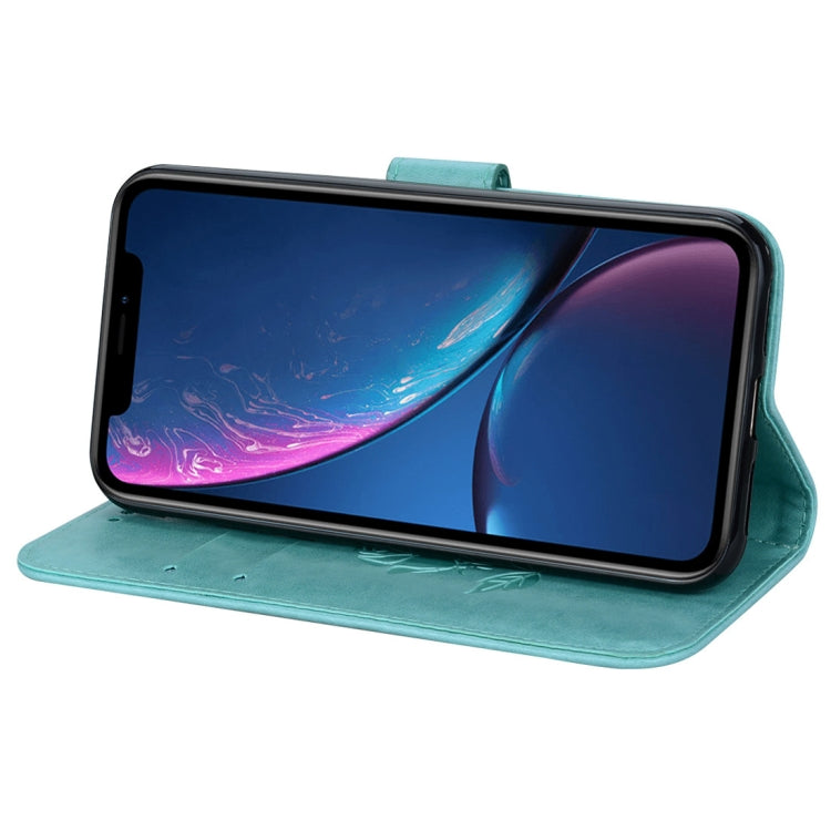 For iPhone XR Rose Embossed Horizontal Flip PU Leather Case, with Holder & Card Slots & Wallet, For XR