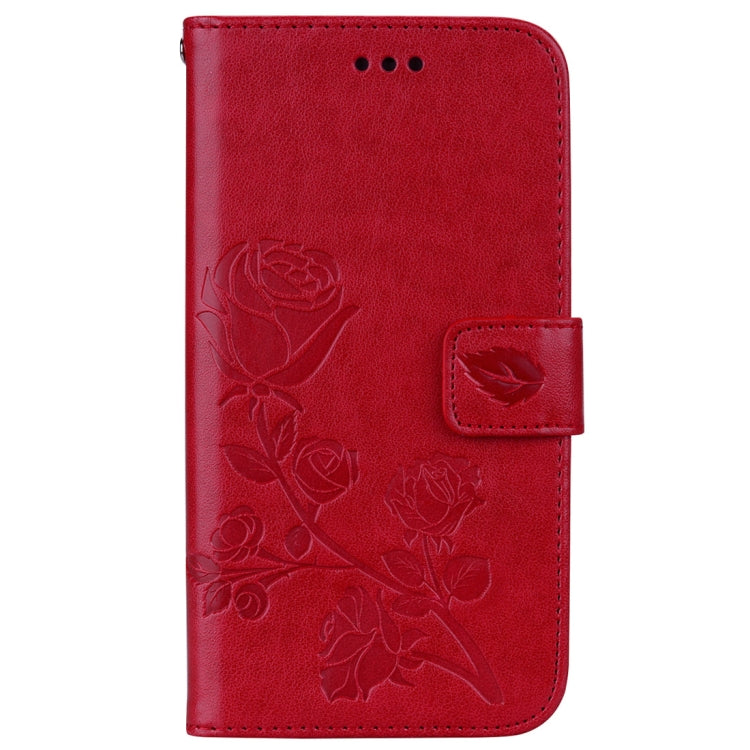 Funda de piel sintética con tapa horizontal y diseño en relieve rosa para iPhone XR, con soporte, ranuras para tarjetas y billetera.
