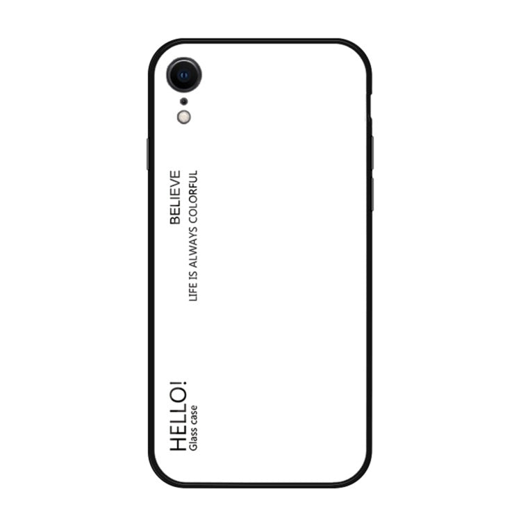 For iPhone XR Gradient Color Glass Case, iPhone XR