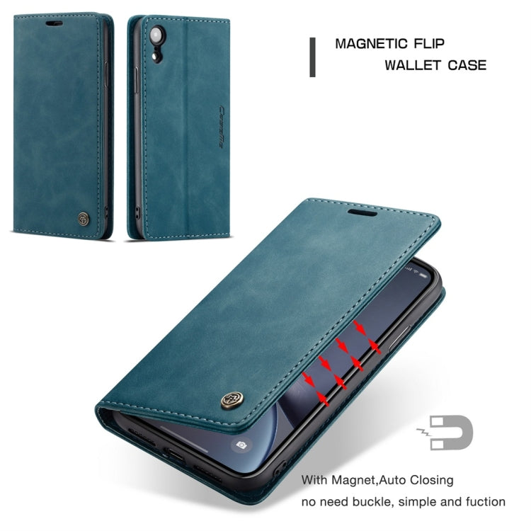 For iPhone XR CaseMe-013 Multifunctional Retro Frosted Horizontal Flip Leather Case with Card Slot & Holder & Wallet