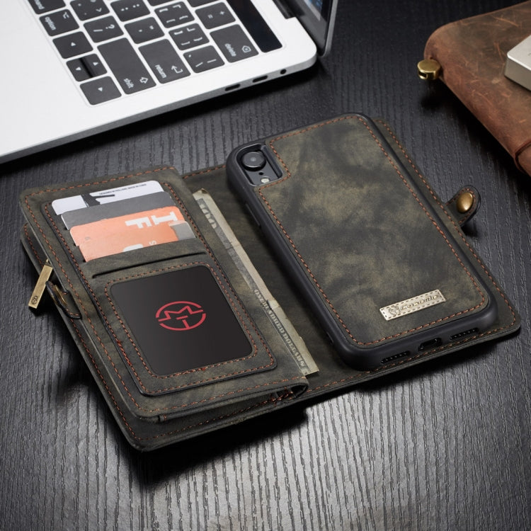 For iPhone XR CaseMe Detachable Multifunctional Horizontal Flip Leather Case with Card Slot & Holder & Zipper Wallet & Photo Frame, For iPhone XR, For iPhone XR
