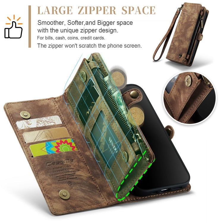 For iPhone XR CaseMe Detachable Multifunctional Horizontal Flip Leather Case with Card Slot & Holder & Zipper Wallet & Photo Frame
