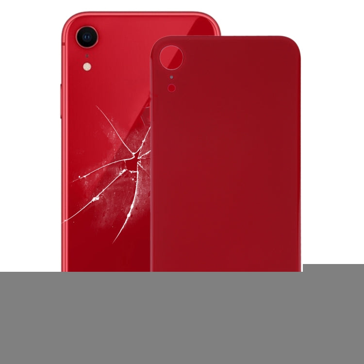 Easy Replacement Big Camera Hole Glass Back Battery Cover with Adhesive for iPhone XR, For iPhone XR (No Disassemble), For iPhone XR (Not Disassemble), For iPhone XR (Easy Replacement)