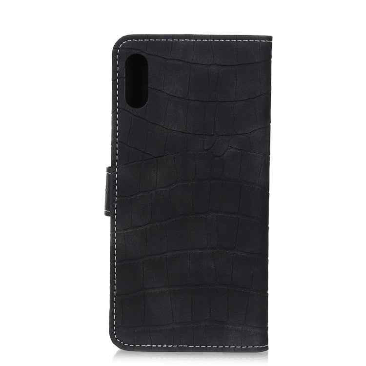 For iPhone XR Crocodile Texture Horizontal Flip Leather Case with Holder & Wallet & Card Slots & Photo Frame