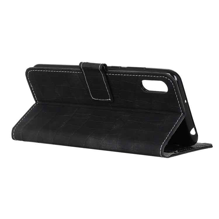 For iPhone XR Crocodile Texture Horizontal Flip Leather Case with Holder & Wallet & Card Slots & Photo Frame