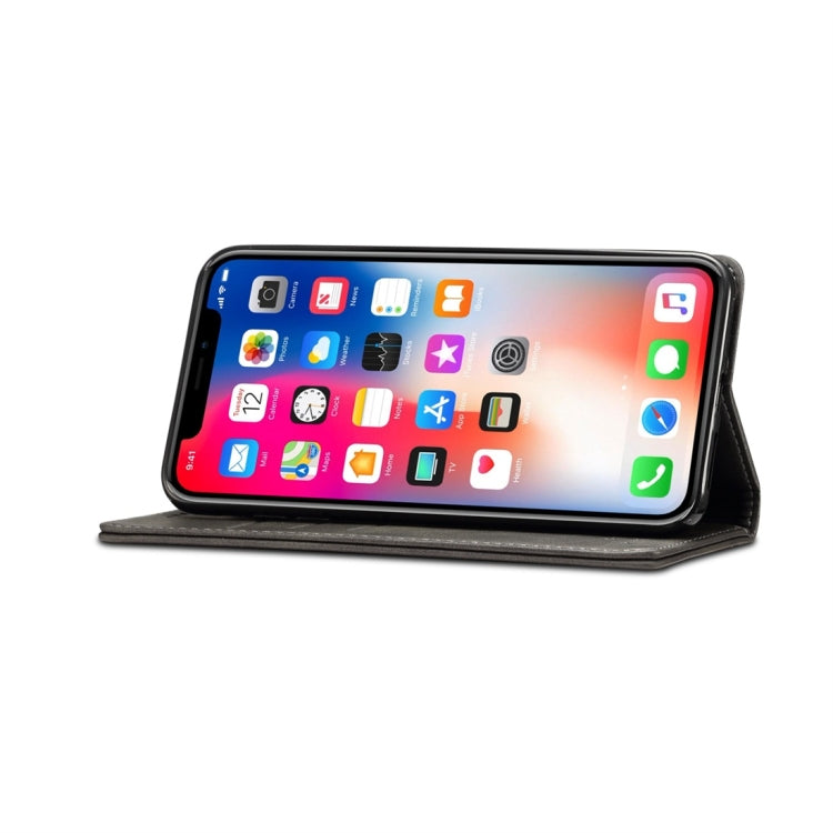 For iPhone XR Suteni Calf Texture Horizontal Flip Leather Case with Holder & Card Slots & Wallet, iPhone XR