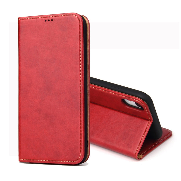For iPhone XR Dermis Texture PU Horizontal Flip Leather Case with Holder & Card Slots & Wallet