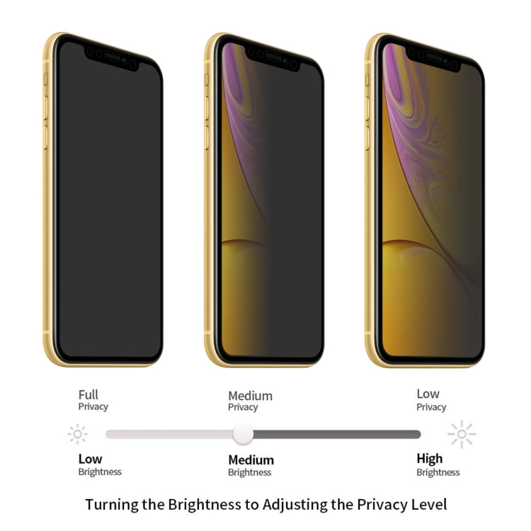 Pour iPhone 11 / XR ENKAY Hat-Prince 0,26 mm 9H 6D Confidentialité Anti-reflet Plein Écran Film en Verre Trempé, iPhone XR