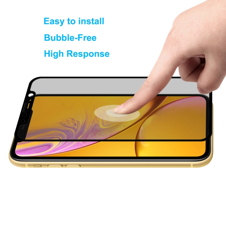 Pour iPhone 11 / XR ENKAY Hat-Prince 0,26 mm 9H 6D Confidentialité Anti-reflet Plein Écran Film en Verre Trempé, iPhone XR