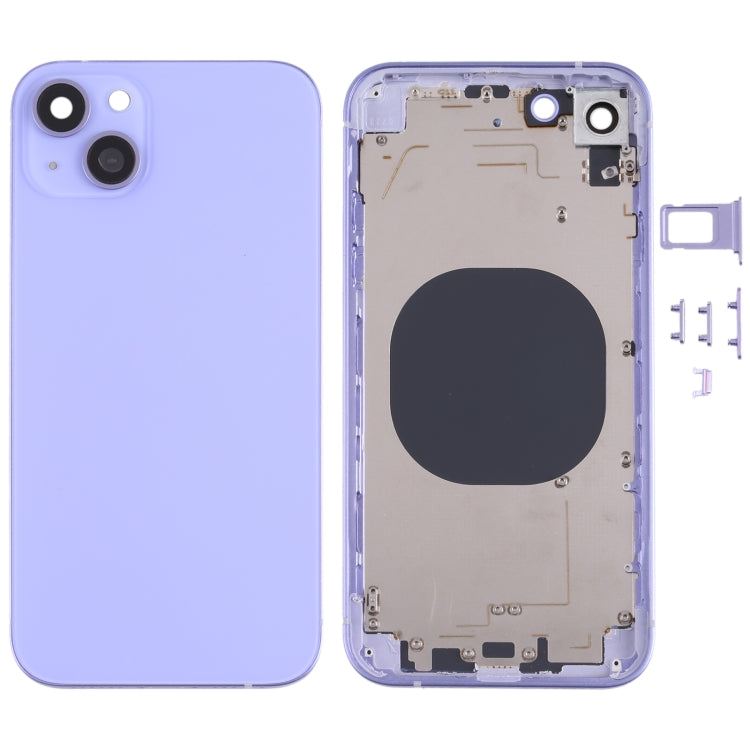 Back Housing Cover with Appearance Imitation of iP13 for iPhone XR, For iPXR to i13(Blue), For iPXR to i13(Purple), For iPXR to i13(Pink), For iPXR to i13(Red), For iPXR to i13(Green), For iPXR to i13(White)