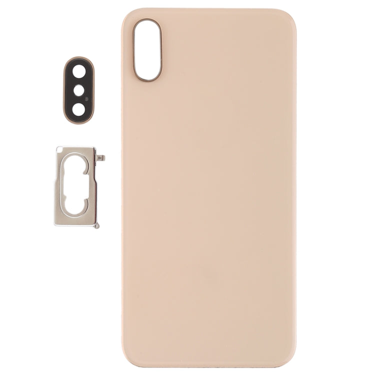 Battery Back Cover with Back Camera Bezel & Lens & Adhesive for iPhone XS, For iPhone XS (Camera Lens+Adhesive), For iPhone XS with Camera Lens