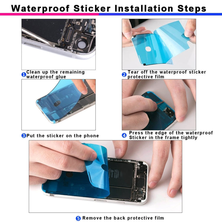 100 PCS LCD Frame Bezel Waterproof Adhesive Stickers for iPhone XS, 100 PCS for iPhone XS - BSPART