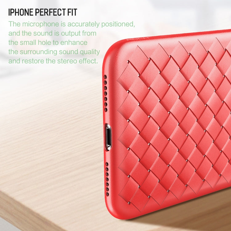 Funda blanda de TPU estilo tejido fino ROCK para iPhone XS