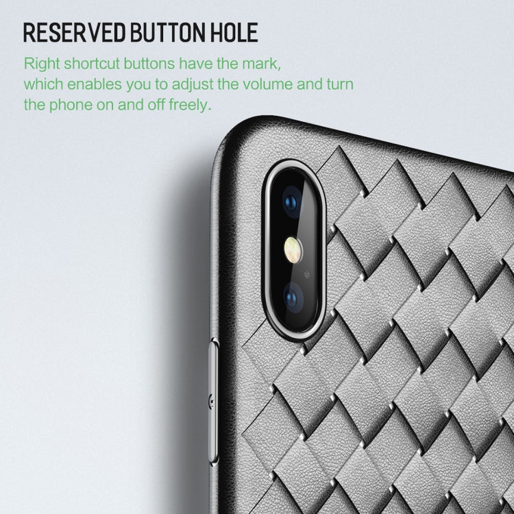 Funda blanda de TPU estilo tejido fino ROCK para iPhone XS